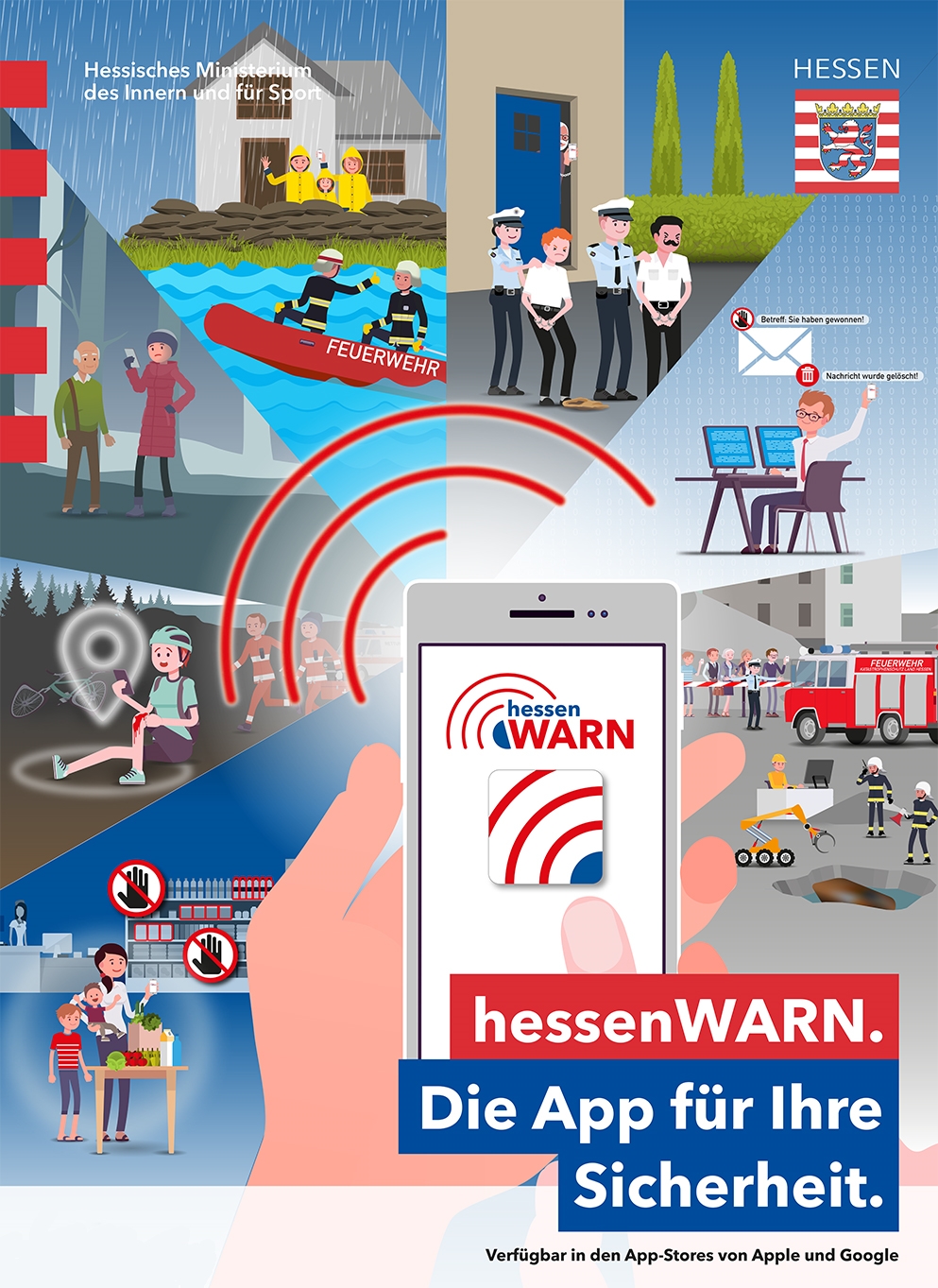 hessenWARN Plakat